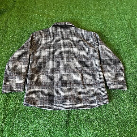 Zara Kids Long Sleeve Pockets Plaid Grey Wool Oversized Shirt Jacket Size 9-10 - Picture 10 of 14